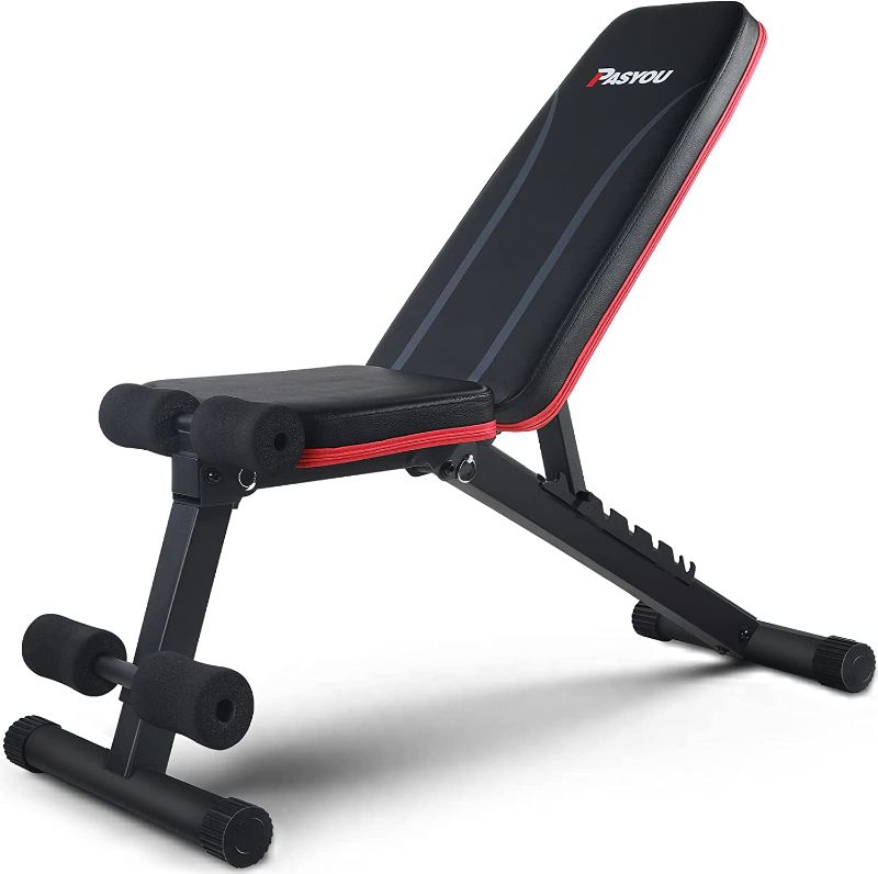 Photo 1 of Adjustable Weight Bench Full Body Workout Multi-Purpose Foldable Incline Decline Exercise Workout Bench for Home Gym