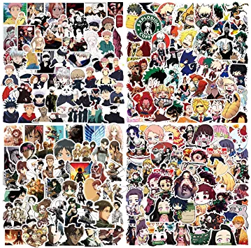 Photo 1 of 200 PCS Anime Stickers Vinyl Waterproof Stickers for Laptop Water Bottles for Hydro Flask Skateboard Computer Phone Anime Sticker Pack for Kids/Teen (200 PCS Anime Stickers)
