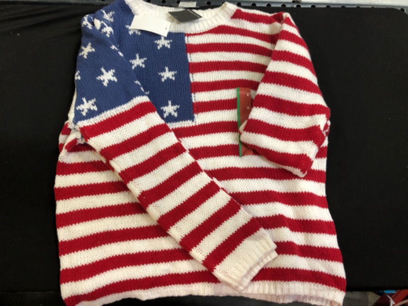 Photo 1 of AMERICAN FLAG SWEATER---SIZE M---USED