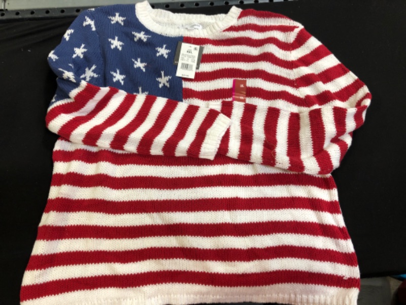 Photo 1 of AMERICAN FLAG SWEATER---SIZE XXL---USED