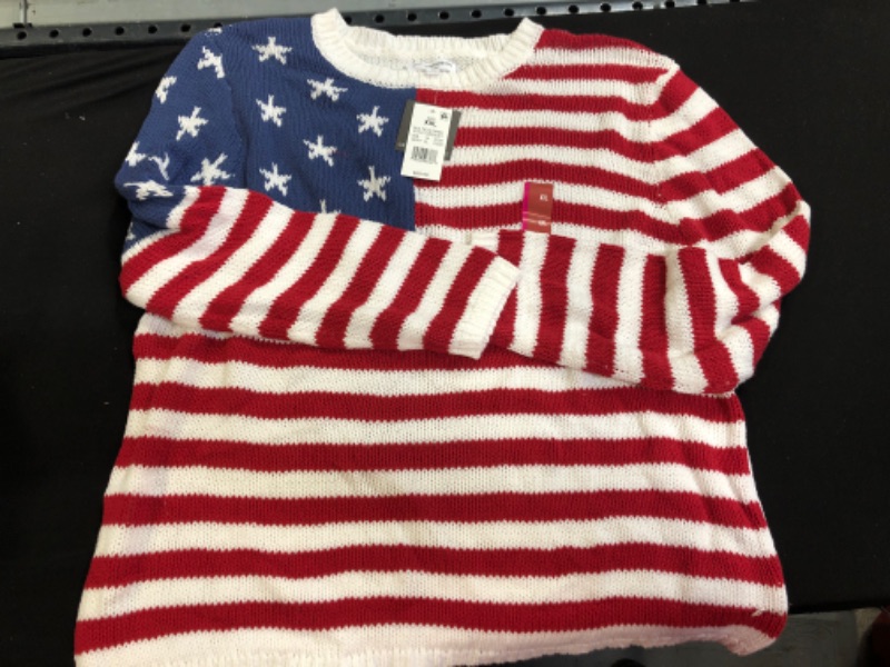 Photo 1 of AMERICAN FLAG SWEATER---SIZE XXL---USED