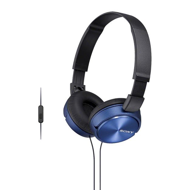 Photo 1 of Sony MDR-ZX310AP ZX Series Stereo Headset (Blue)-----UNABLE TO TEST