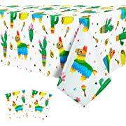 Photo 1 of 2 pcs Cinco De Mayo Table Cloth for Fiesta Themed Party Decoration-Disposable Pinata Tablecloth for Mexican Themed Party,Table Cover for Taco Night Fiesta Themed Party Supplies 51''x86''
