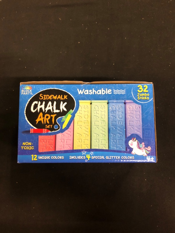 Photo 2 of Block Party Sidewalk Chalk 32-Piece Art Set