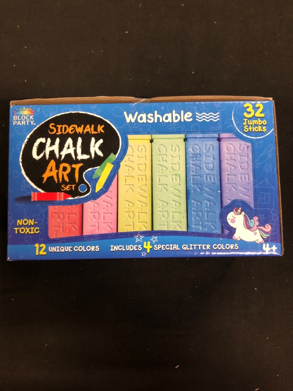 Photo 2 of Block Party Sidewalk Chalk 32-Piece Art Set