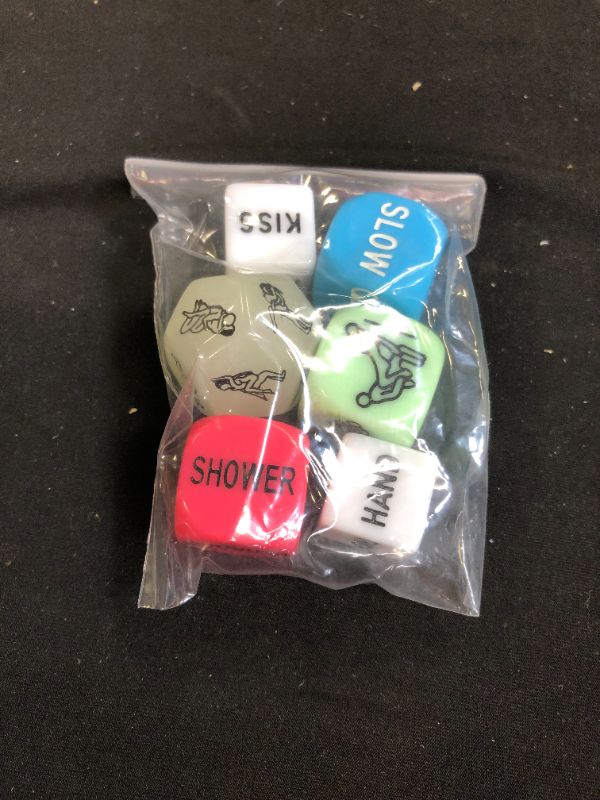 Photo 1 of  Sex Dice Games Sex Positions: 6pcs Bedroom Role Playing Dice Couple Sex Dice Game Fun Adult Game Dice for Couples Adult Humour Dice Toys Games 20mm
colors vary