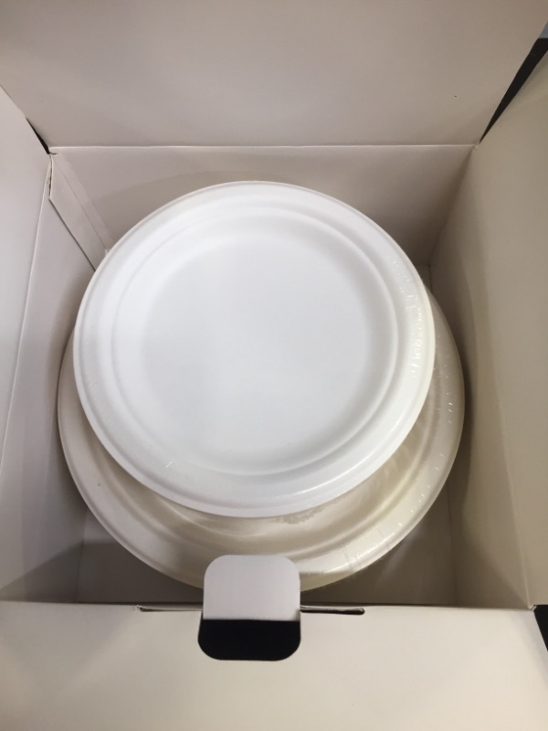 Photo 3 of 100 Piece Compostable Paper Plates Biodegradable 7inch Plates 9inch Plates