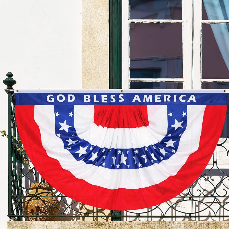 Photo 1 of 3x6 Ft Pleated Fan Flag