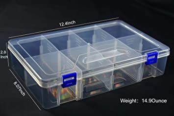 Photo 2 of Jewelry Organizer Box , Rubber Bands,Bead Organizer,Rock Collection Box For Kids,Craft Organizers and Storage,3 Different Sizes Plastic Organizer Box With Adjustable Dividers For Sewing ,Fishing ,Washi Tape,Tool.