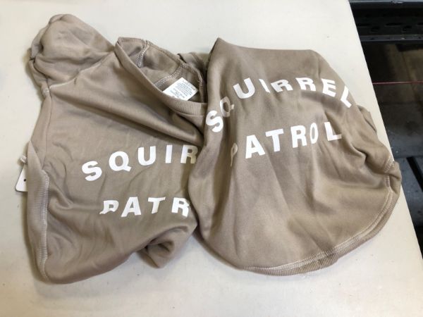 Photo 2 of 2 ct - Lightweight Phrase 'Squirrel Patrol' Dog and Cat Sweatshirt - Boots & Barkley™ - size medium 


