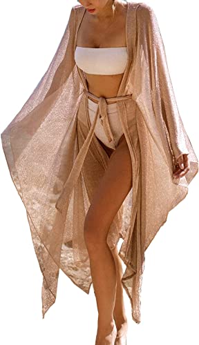 Photo 1 of BIKINX Swimsuit Cover Ups for Women Tassel Cardigans Crochet Beach Dress Open Front Kimono Kaftan ONE SIZE