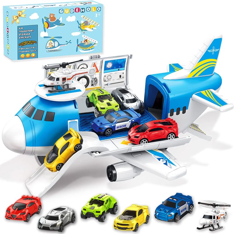 Photo 1 of Airplane Toy, Toy Airplane for Boys Age 4-7, Toys for 2 3 4 5 6 7 Years Old, Aeroplane Toys, Transport Cargo Airplane Car Play Set for Kids, Toys 3+ 4+ 5+ Year, Gift for Toddlers