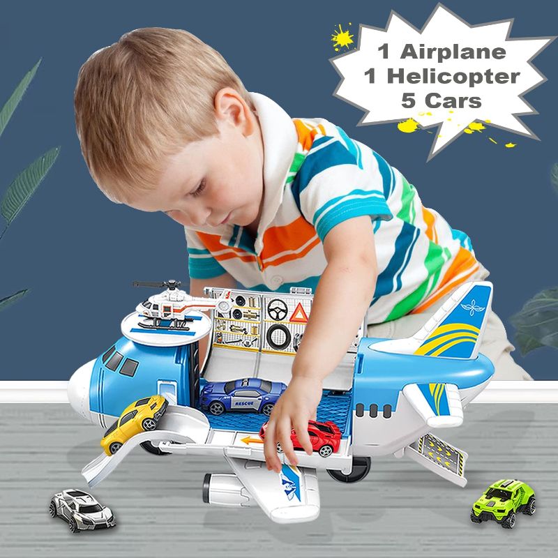 Photo 2 of Airplane Toy, Toy Airplane for Boys Age 4-7, Toys for 2 3 4 5 6 7 Years Old, Aeroplane Toys, Transport Cargo Airplane Car Play Set for Kids, Toys 3+ 4+ 5+ Year, Gift for Toddlers