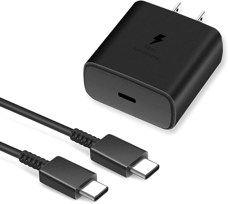 Photo 1 of 45W USB-C Super Fast Charging Wall Charger and 5Ft USB C to USB C Fast Charging Cable for Samsung Chromebook XE513C24 XE510C24 XE350XBA XE525QBB