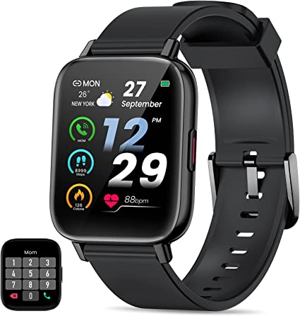 Photo 1 of Smart Watch(Answer/Make Call), 2022 Newest 1.69'' HD LCD Bluetooth Smart Watches for Men Women for Android Phones and iPhone, 2022 Fitness Tracker Watch Supports Heart Rate/SpO2/Sleep Monitor, Black
