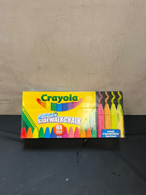 Photo 2 of Crayola Washable Sidewalk Chalk 64 Colors