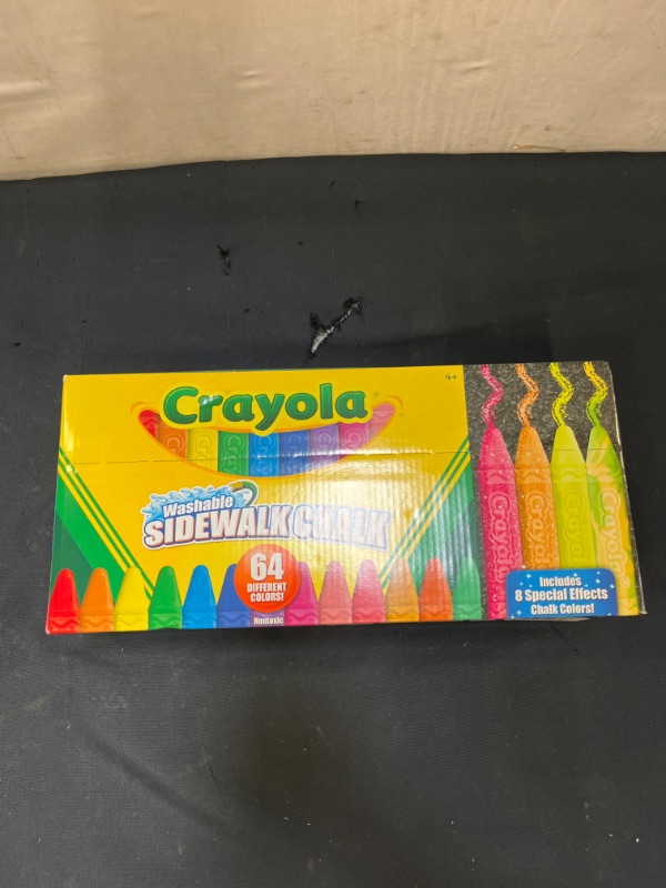 Photo 2 of Crayola Washable Sidewalk Chalk 64 Colors