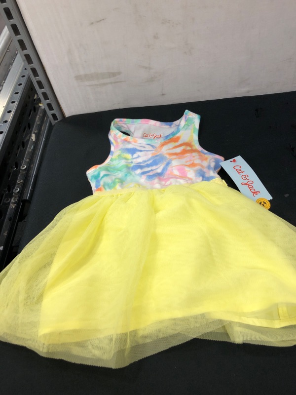 Photo 1 of  Toddler Girls' Tie-Dye Tutu Tank Top Dress - Cat & Jack Yellow 12M