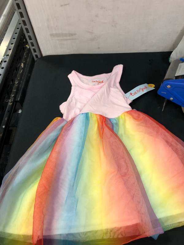 Photo 1 of  Toddler Girls' Rainbow Tutu Tank Top Dress - Cat & Jack Pink 3T