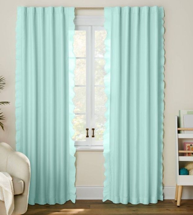 Photo 1 of Blackout Pleated Side Ruffle Sheer Overlay Panel - Pillowfort™