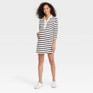 Photo 2 of 
The Nines by HATCH™ 3/4 Sleeve Polo Maternity Dress size S