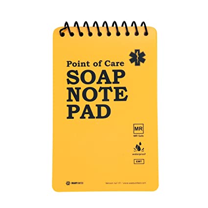 Photo 1 of 12-Pack Full Waterproof EMT Point of Care SOAP NOTE Notepad 6" x 3-3/4" MRI Safe version na1.02

