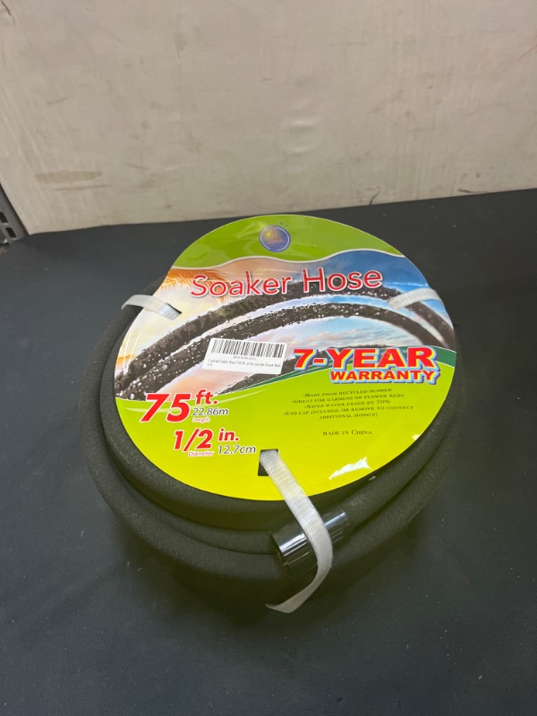 Photo 2 of Cuckoo Soaker Hose 75ft With 1/2" Diameter-Soaker Hose Kit with Heavy Duty Rubber Hose Pipe for Irrigation-Save 70% Water-Great for Garden Flower Beds.
