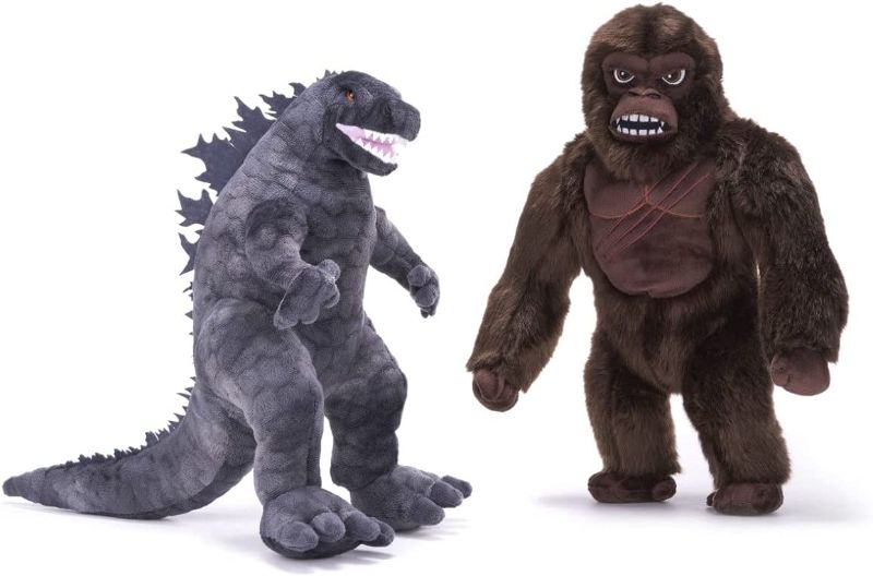 Photo 1 of ENVI Set of 2 King Kong & Godzilla Plush Soft Toys  - Godzilla VS Kong  -- Factory Sealed --
