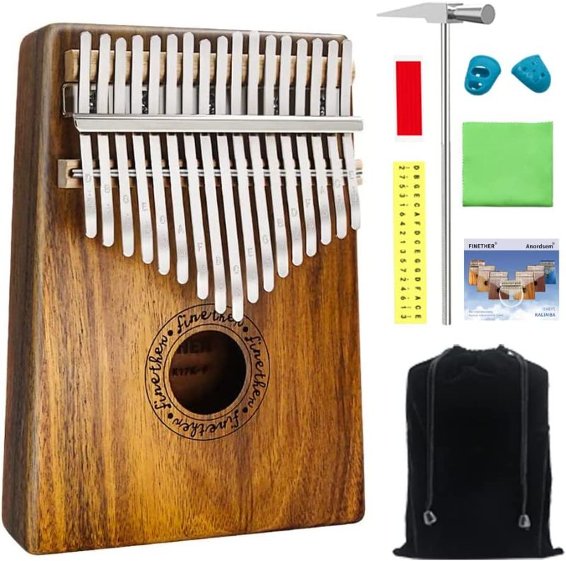 Photo 1 of Kalimba 17 Keys Thumb Mahgany Koa Wood Mbira Sanza Finger Piano Tune Hammer Gift for Kids Adult Beginners Professional Musical Instruments
