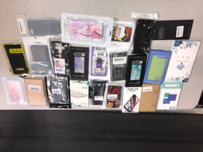 Photo 1 of MISC LOT OF CELL PHONE CASES AND 1 SCREEN PROTECTOR