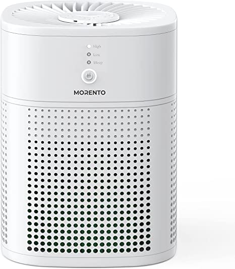 Photo 1 of  Air Purifiers for Bedroom, MORENTO Rooml Air Purifier HEPA Filter for Smoke, Allergies, Pet Dander Odor with Fragrance Sponge, Small Air Purifier MODEL : HY1800