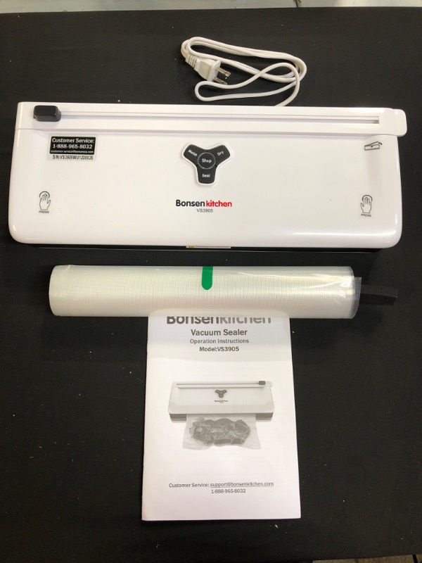 Photo 2 of Bonsenkitchen Food Vacuum Sealer Machine, Automatic Vacuum Food Sealer with Built-in Cutter-----UNABLE TO TEST