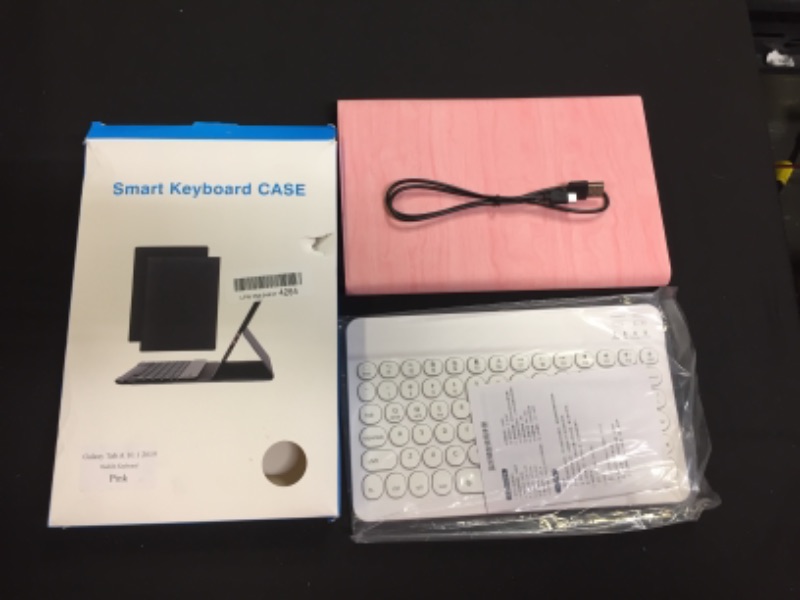 Photo 1 of Galaxy Tab A 10.1 2019 Backlit Keyboard Case SM-T510 SM-T515 SM-T517, 7 Color Backlights Detachable Wireless Keyboard Protective Case Cover for Samsung Galaxy Tab A 10.1 Inch 2019, Pink