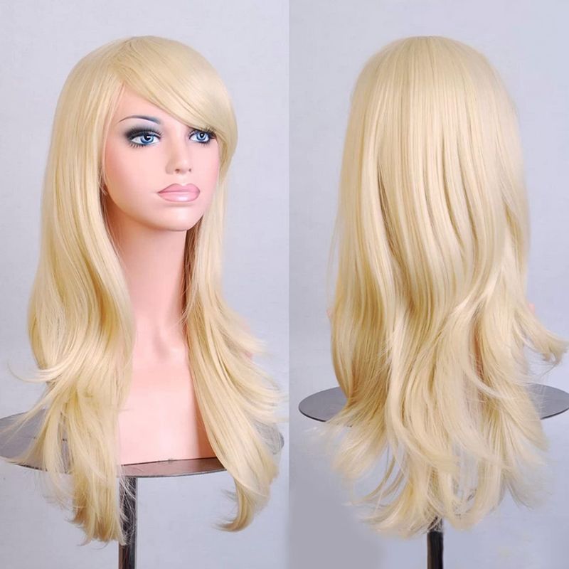 Photo 1 of BERON Wigs Light Blonde Wigs 28" Long Wavy Full Cosplay Costume WIgs Wig Cap Included
