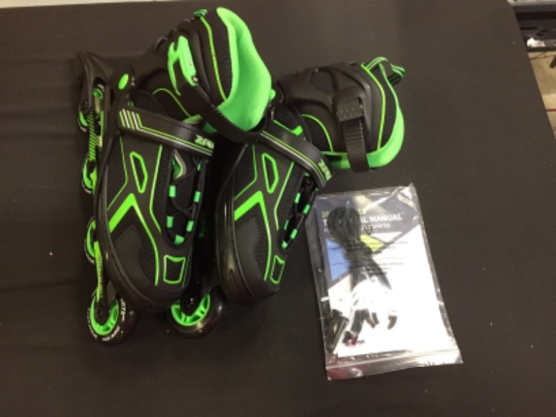 Photo 2 of  Boys Adjustable Inline Skates, Fun Roller Blades for Kids-----SIZE YOUTH LARGE--USED