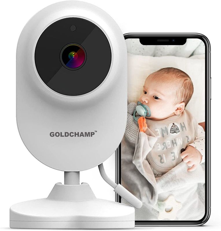 Photo 1 of GOLDCHAMP Security Home Camera, 1080p WiFi Smart Wireless Indoor Nanny IP Cam with Night Vision, 2-Way Audio, Motion Detection, Phone App, Pet Cat Dog Cam-----UNABLE TO TEST