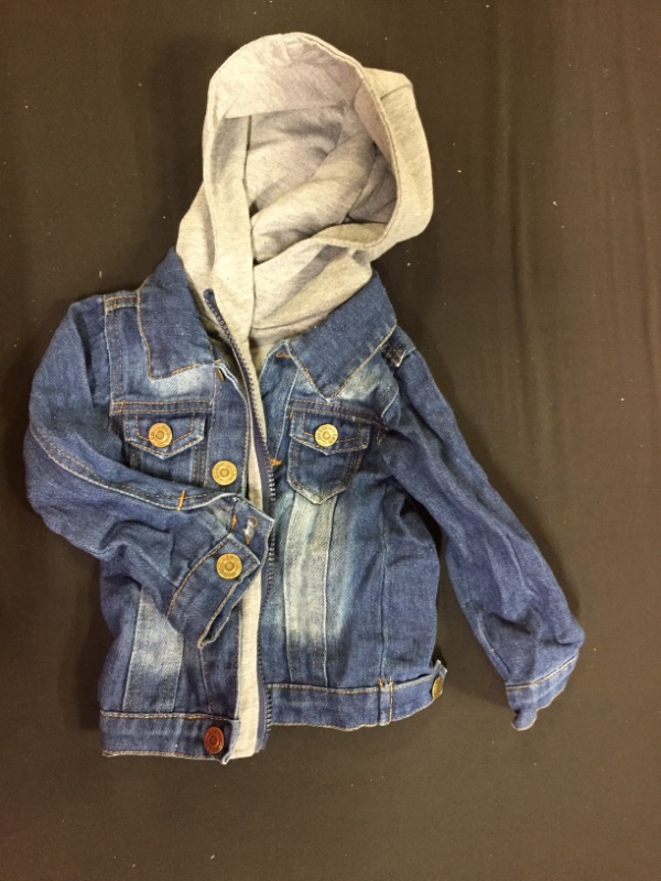 Photo 2 of Baby Boys Girls Denim Jacket Kids Toddler Button Down Jeans Jacket Top Coat Outerwear----SIZE 2/3T--USED