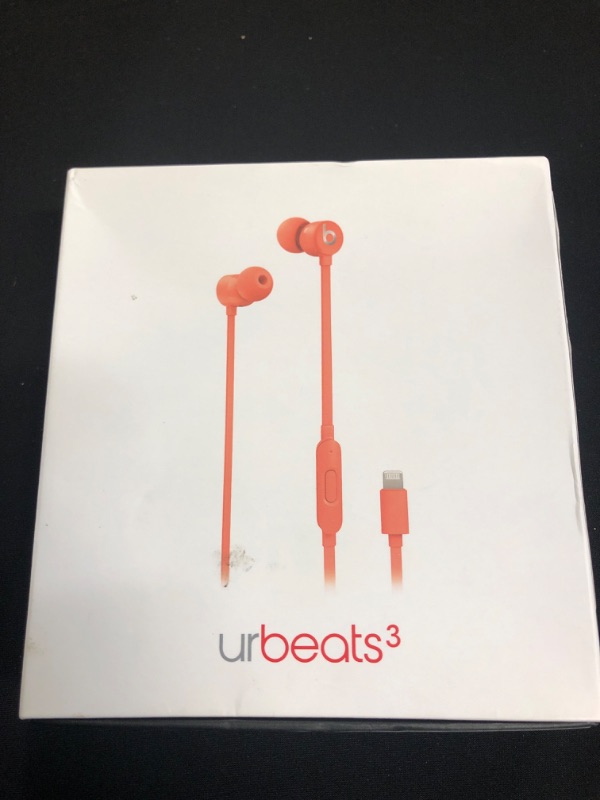 Photo 2 of Beats urBeats3 Wired Earphones - Coral (MUHV2LL/A) (Renewed)