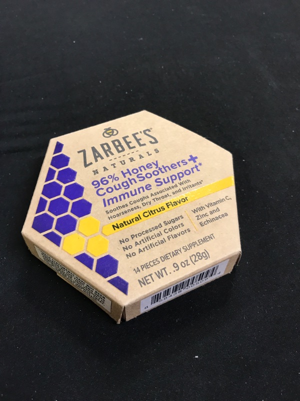 Photo 2 of 96% Honey Cough Soothers + Immune Support Natural Citrus Flavor---EXP. 11-2022