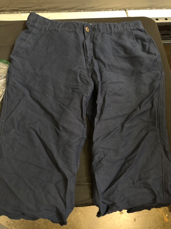Photo 2 of Amazon Essentials Men's Slim-fit Flat-Front Linen Pant. SIZE 30