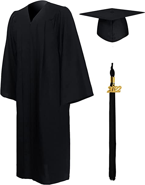 Photo 1 of GraduationMall Matte Graduation Gown Cap Tassel Set for High School and Bachelor