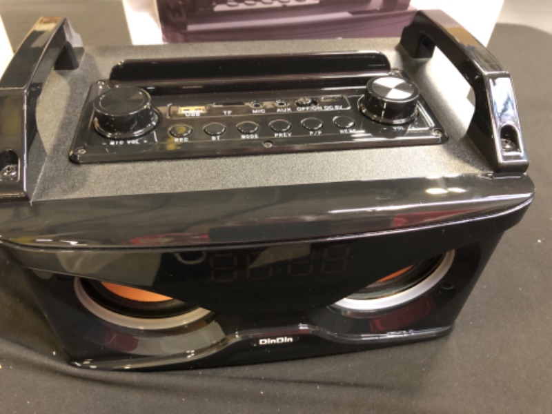 Photo 1 of Loud Bluetooth Speakers, Portable Speaker with Party Light, Rich Bass and Clarity Stereo Sound, Bluetooth 5.0, with Phone Holder, Support USB/AUX/Microphone/Record, Suitable for Party,Pool,Beach.