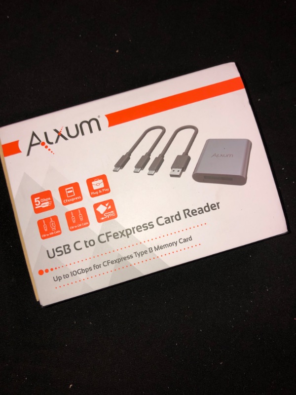 Photo 2 of CFexpress Type B Card Reader, Alxum USB 3.1 Gen 2 10Gbps USB C CFexpress Type B Memory Card Adapter for Mac, Support Thunderbolt 3 Port Connection, w 2 Data Cable, Support Android/Windows/Mac OS/Linux