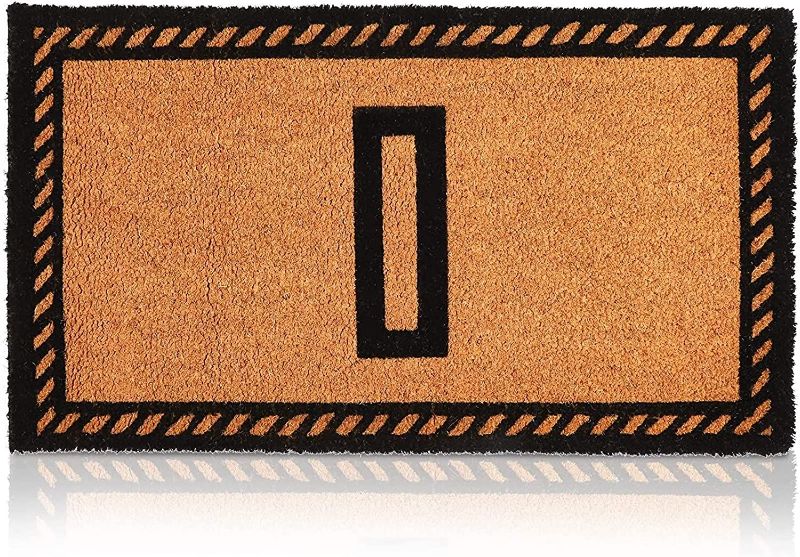 Photo 1 of Coco Coir Initial Letter I Monogram Doormat (30 x 17 in)