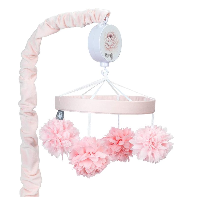 Photo 1 of Lambs & Ivy Signature Botanical Baby Pink Floral Musical Baby Crib Mobile