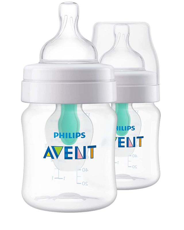 Photo 1 of Philips AVENT Anti-Colic Baby Bottles, 11oz, 4pk, Clear, SCY106/04