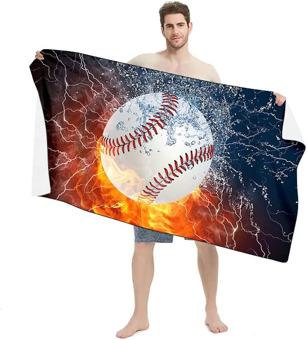 Photo 1 of  Belperan 30"x60" Large Beach Towel Cool Quick Fast Dry Absorbent Lightweight Sand Free Bath Towels