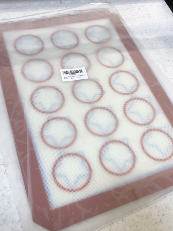 Photo 1 of 2pcs Silicone Baking Mats, Food Grade Non-stick High Temperature Baking Mat,Easy to Clean Reusable Oven Baking Mat,Great For Cookies,Pastry and Macaron (circle and star)
