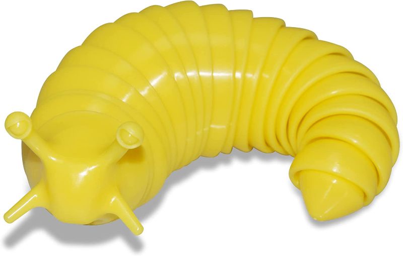 Photo 1 of Fidget Slug Toy, Flexible Decompression Slug for Relaxing, Friendly Articulated Slug Fidget Toy, Hand Sensory Toy for Adults (7.5 Inch Yellow)
