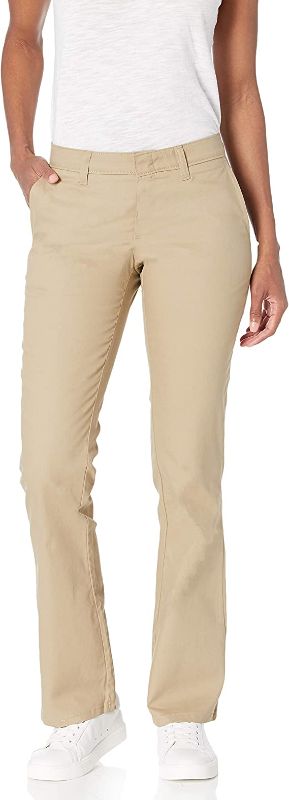 Photo 1 of Dickies Women's Flat Front Stretch Twill Pant Slim Fit Bootcut 14R
